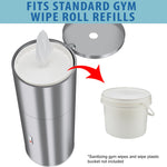 9 Gallon Stainless Steel Trash Can with Sanitizer Gym Wipe Dispenser