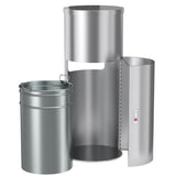 9 Gallon Stainless Steel Trash Can with Sanitizer Gym Wipe Dispenser